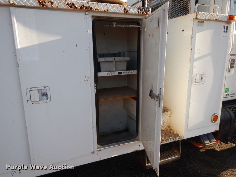 image for item DL2017 1998 International 4700  forestry bucket truck