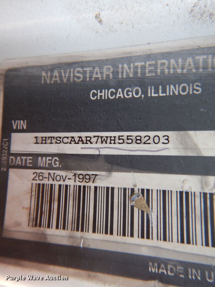 image for item DL2017 1998 International 4700  forestry bucket truck