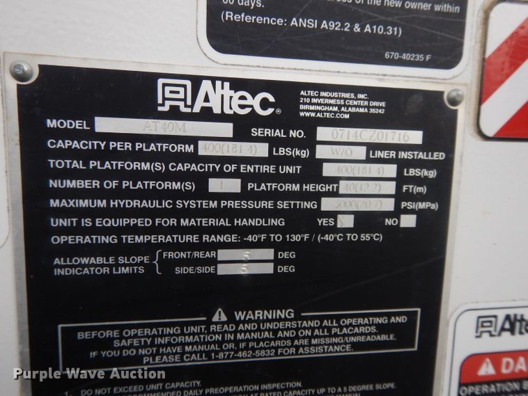 image for item DL2651 2014 Dodge Ram 5500  bucket truck