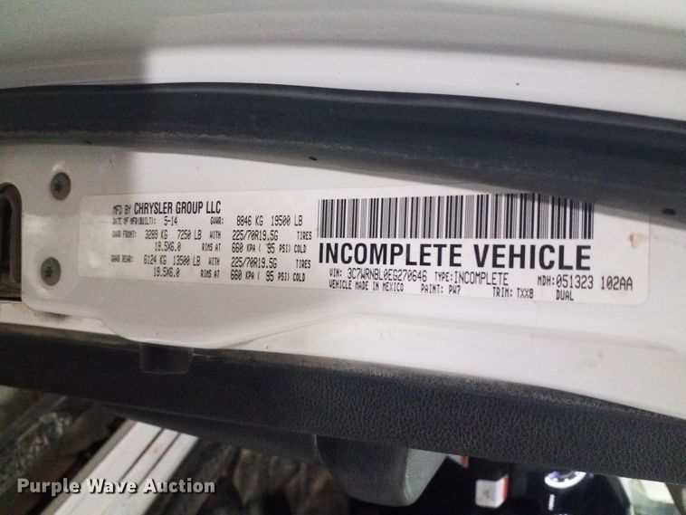 image for item DL2651 2014 Dodge Ram 5500  bucket truck