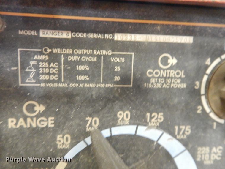 image for item DL2708 Lincoln Ranger 8  welder/generator