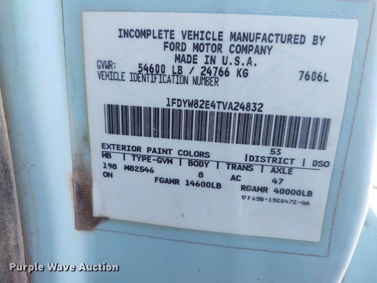 image for item FY9831 1996 Ford L9000  dump truck