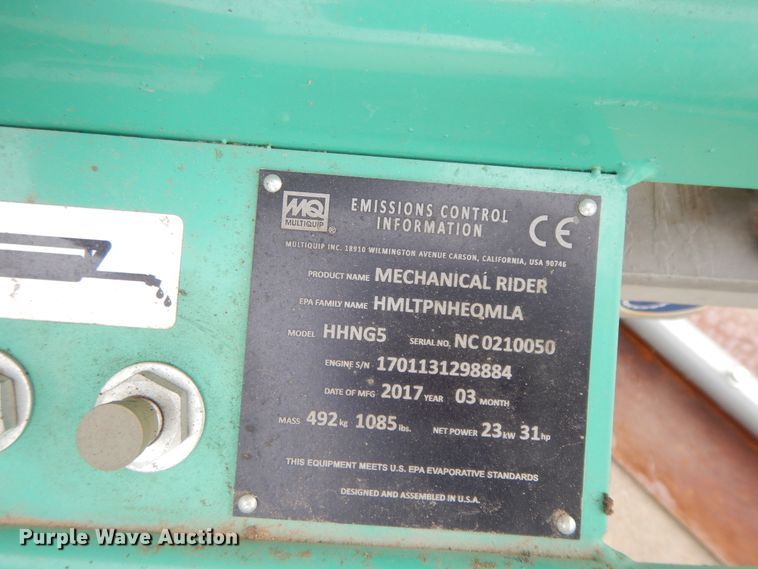 image for item GG9313 2017 Whiteman HHNG5 power trowel