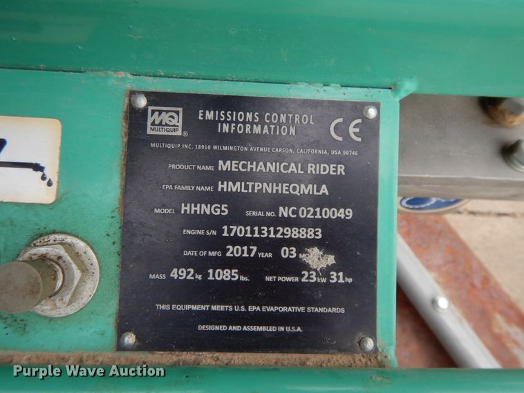 image for item GG9314 2017 Whiteman HHNG5 power trowel