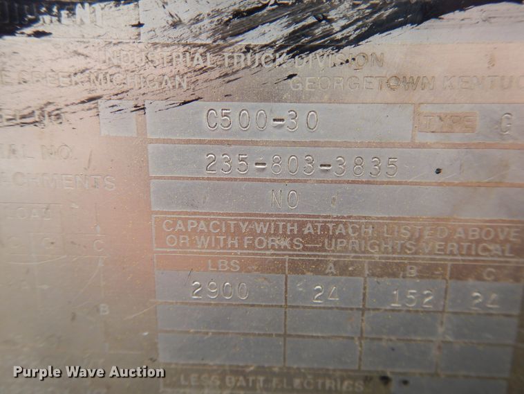 image for item HI9031 Clark C500-30  warehouse forklift