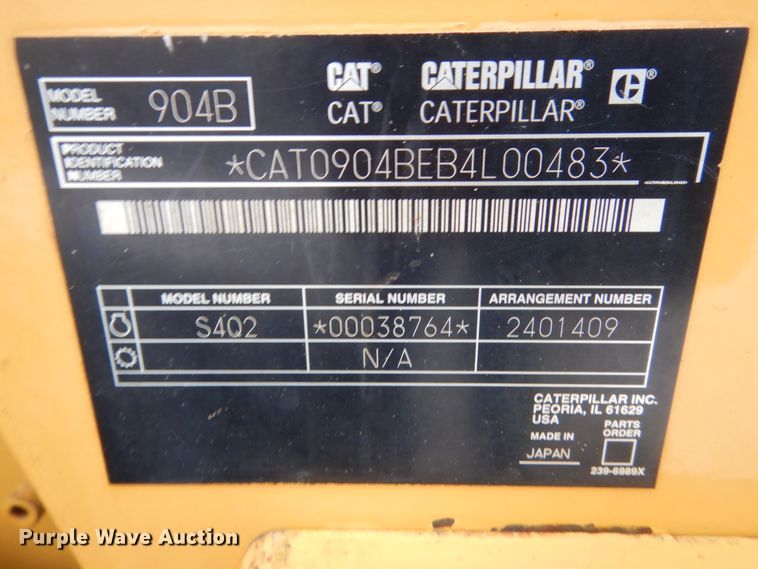 image for item HS9866 2006 Caterpillar 904B  wheel loader