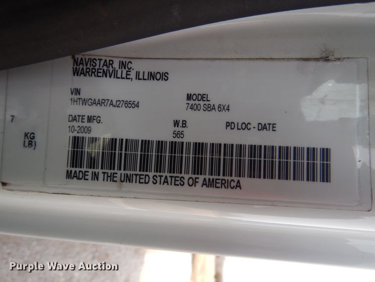 image for item HX9120 2010 International 7400 SBA  utility / service truck