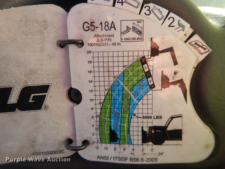 image for item DG1536 2017 JLG G5-18A  telehandler