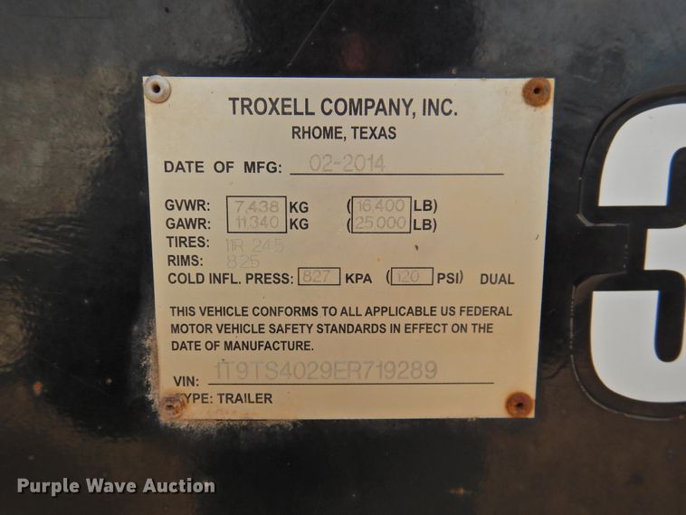 image for item DG1537 2014 Troxell vacuum trailer