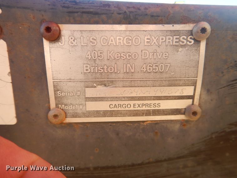 image for item DG1565 1999 J&L Cargo Express enclosed cargo trailer