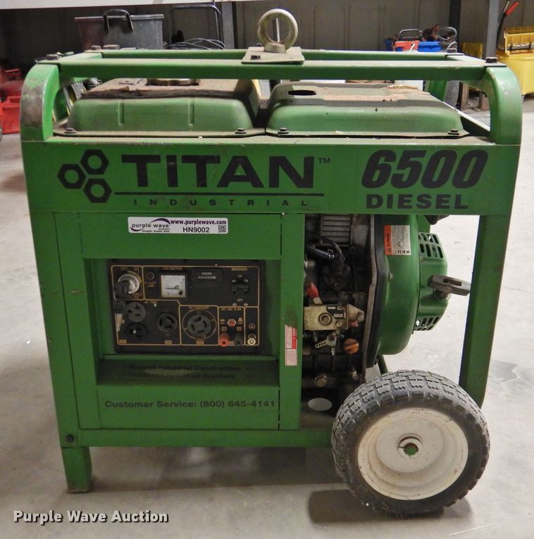 Titan 6500 generator in Amarillo, TX Item HN9002 sold Purple Wave
