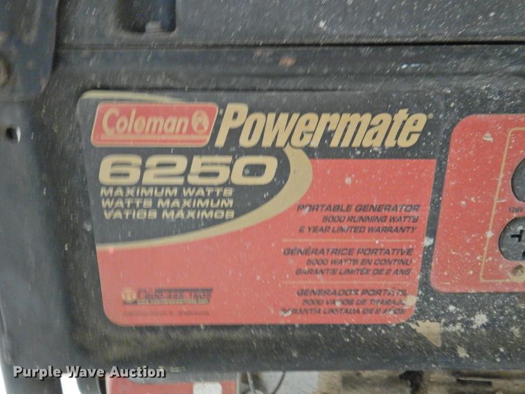 image for item HN9013 Coleman Powermate 6250  generator