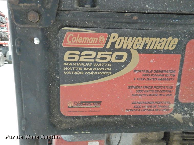 image for item HN9013 Coleman Powermate 6250  generator