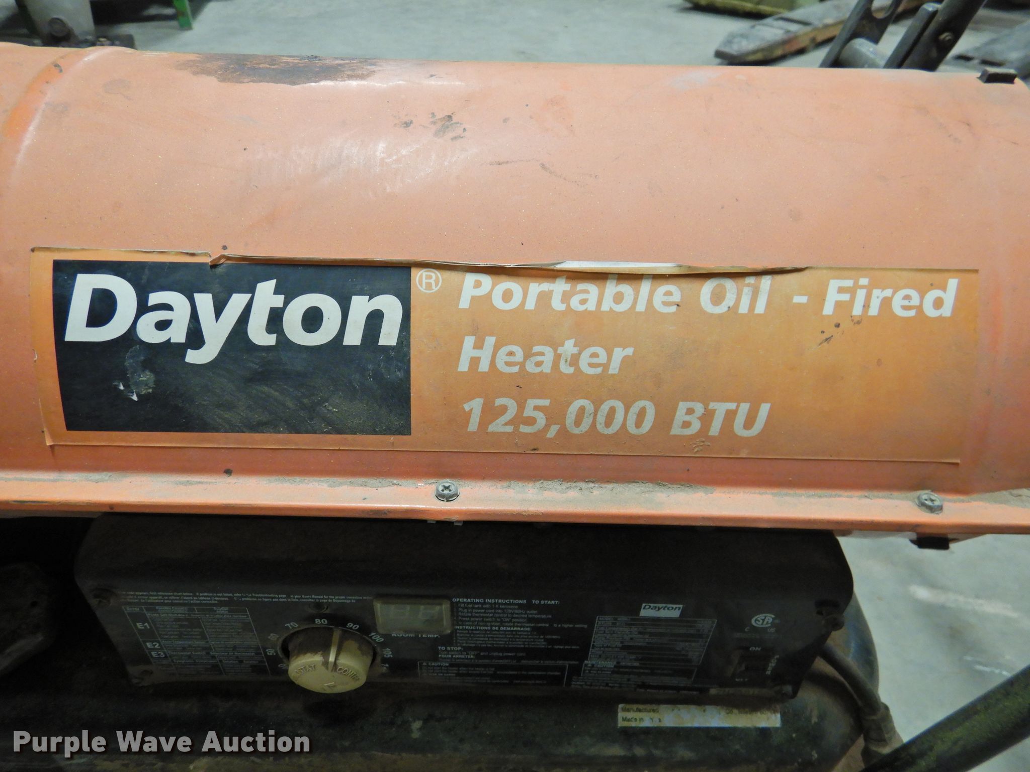 Dayton 3VE50B heater in Amarillo, TX | Item HN9009 sold | Purple Wave