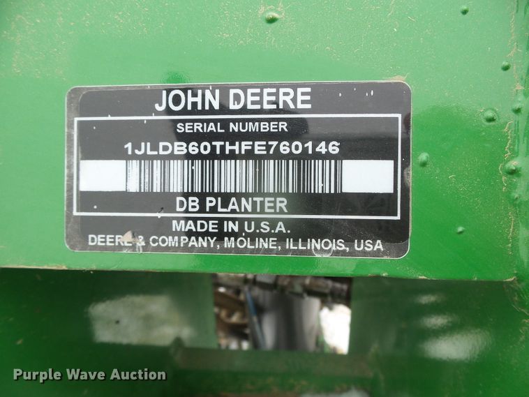 image for item DG8448 2015 John Deere DB60  no-till twin row planter