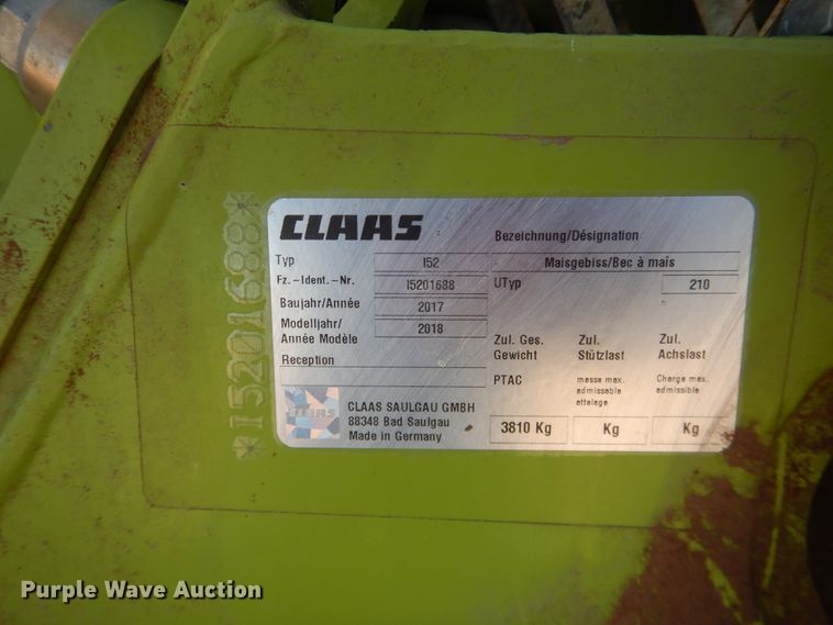 image for item DJ4928 2018 Claas 152  rotary forage head