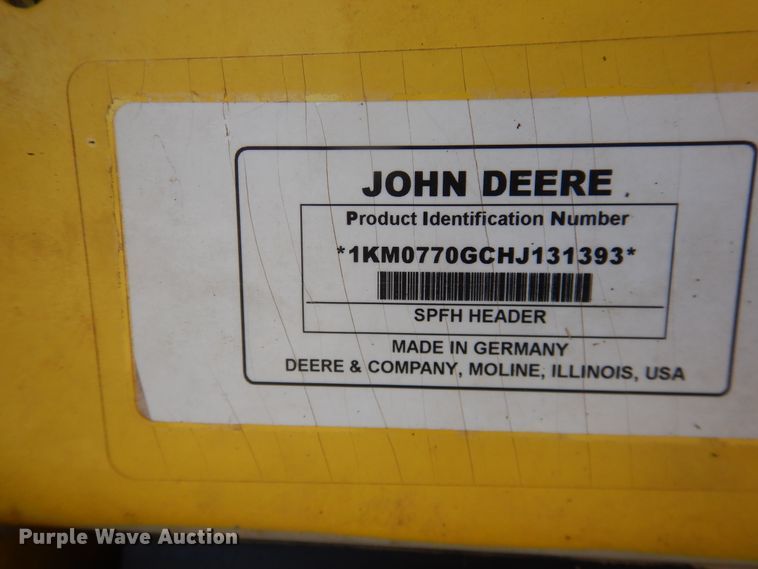 image for item DJ4929 John Deere 770  rotary forage head