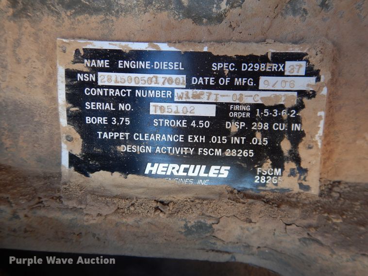 image for item DJ4935 2007 Hercules auxiliary power unit