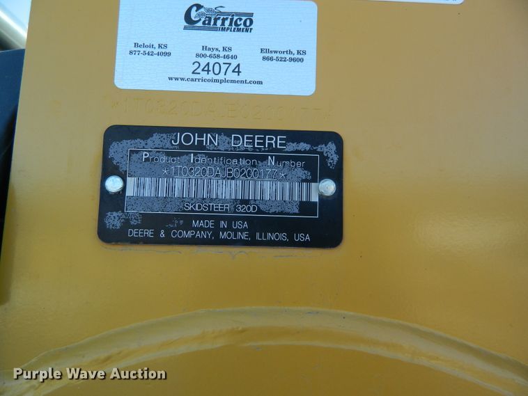 image for item EH9480 2011 John Deere 320D  skid steer loader