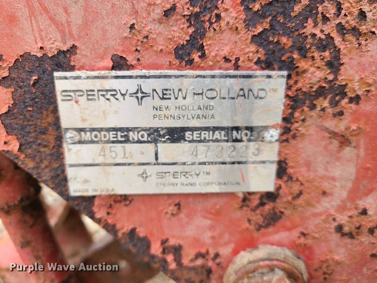 image for item IA9249 Sperry New Holland 451 sickle mower