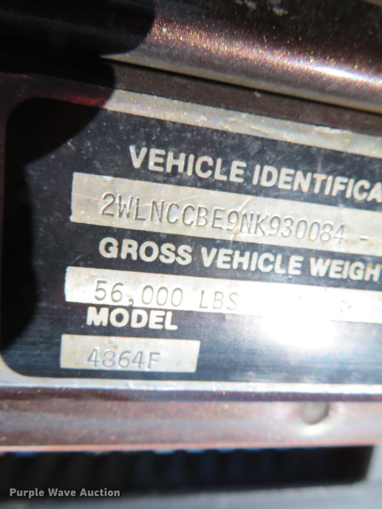 image for item DH0644 1992 Western Star 4364F  flatbed truck