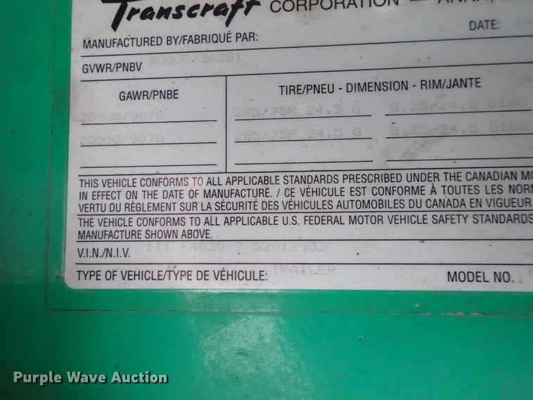 image for item DJ0045 2005 Transcraft Eagle 2 Super Beam flatbed trailer