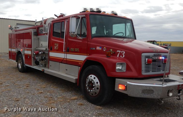 image for item DJ8198 1996 Freightliner FL80  pumper fire truck