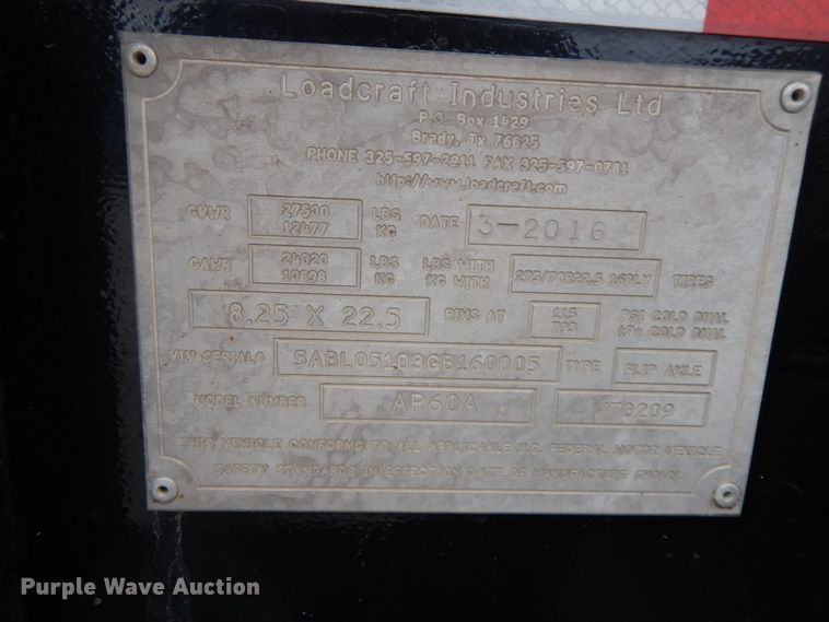 image for item GG9303 2016 Liddell AP60D lowboy equipment trailer