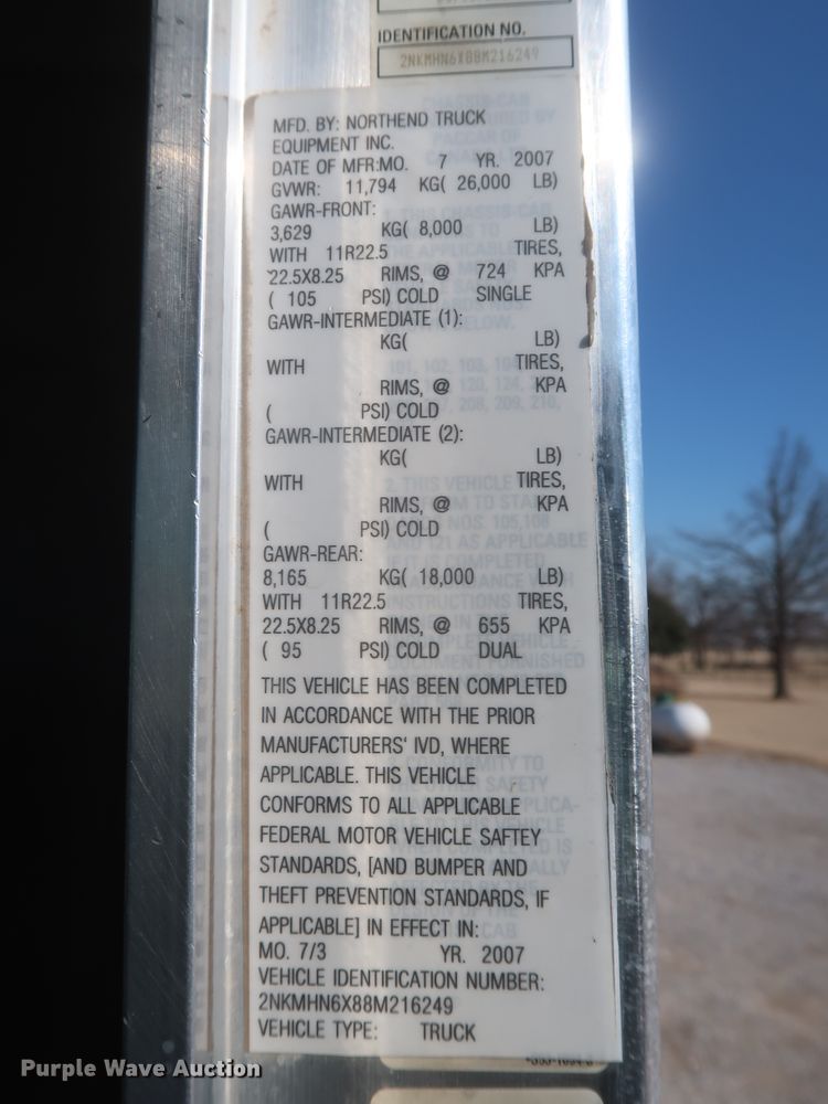 image for item HK9684 2008 Kenworth T300  utility/service truck