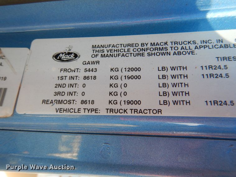 image for item HL9316 2012 Mack  semi truck