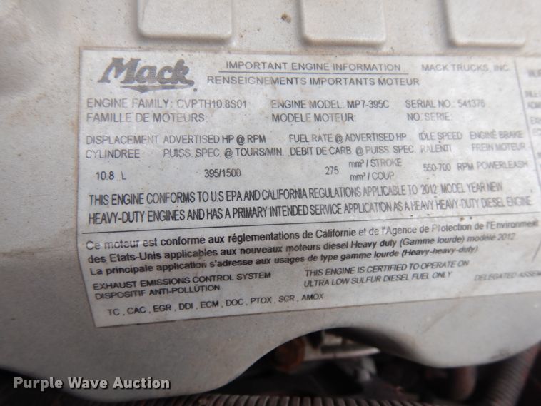 image for item HX9541 2013 Mack CXU613  semi truck