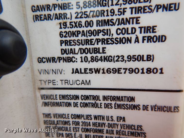 image for item HX9544 2014 Isuzu NQR  truck cab and chassis