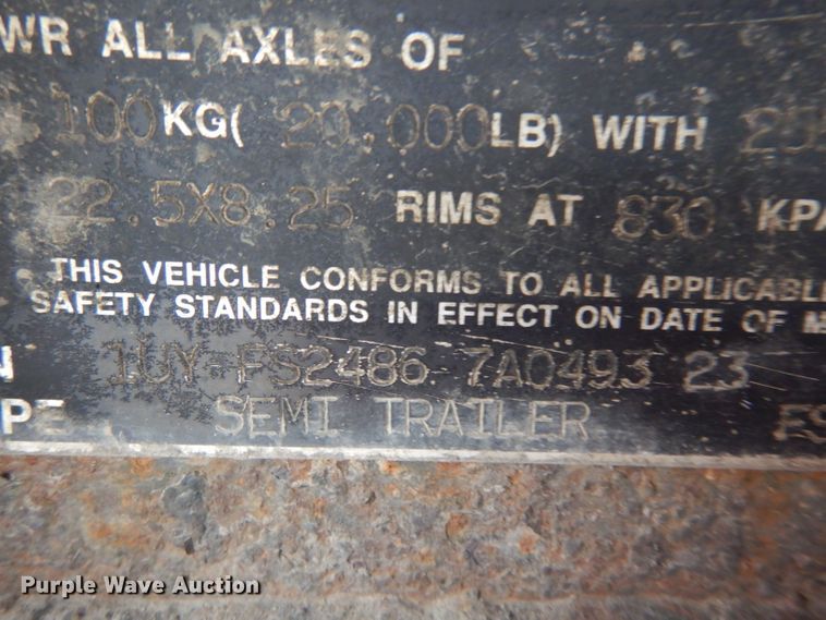 image for item IG9203 2007 Utility drop deck trailer