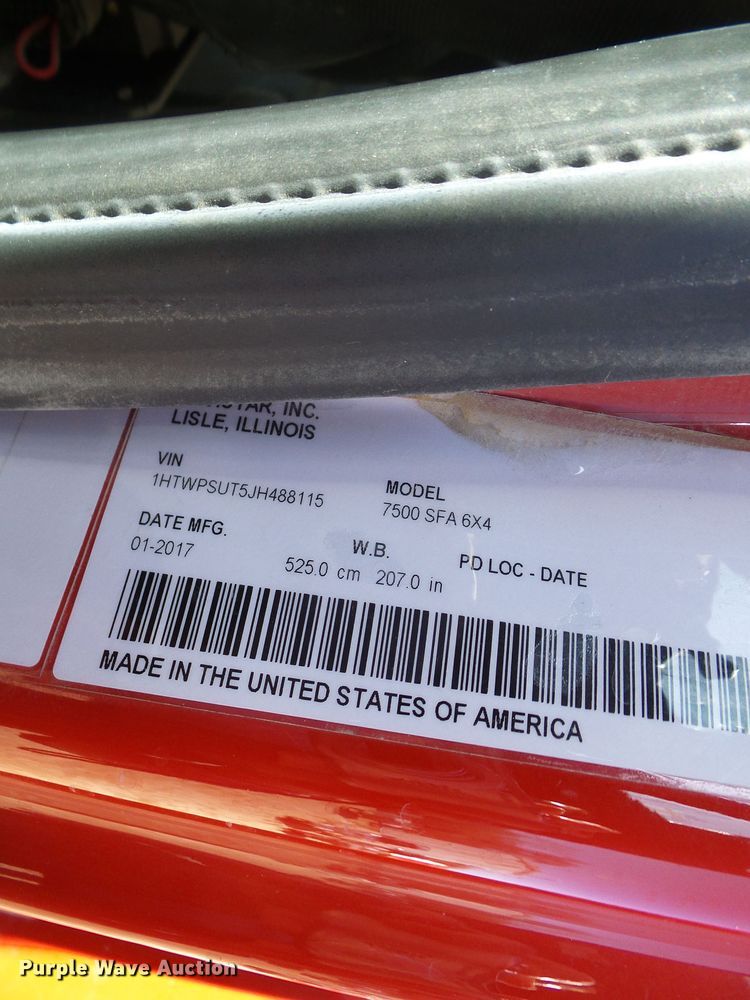 image for item DC2754 2018 International 7500  dump truck