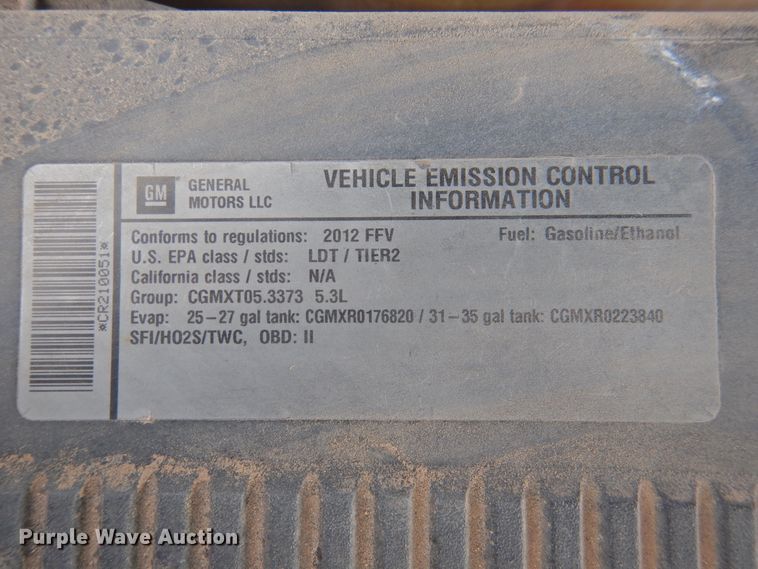 image for item DG1652 2012 Chevrolet Tahoe  SUV