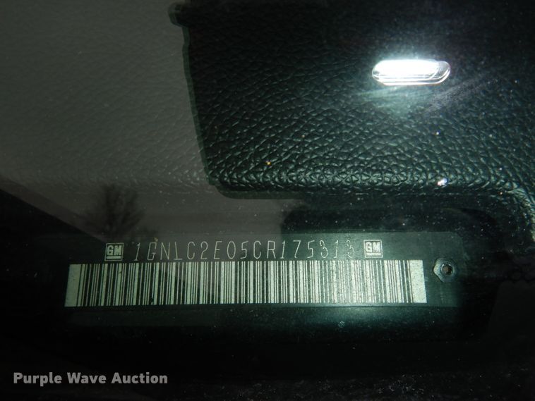 image for item DJ2811 2012 Chevrolet Tahoe Police  SUV