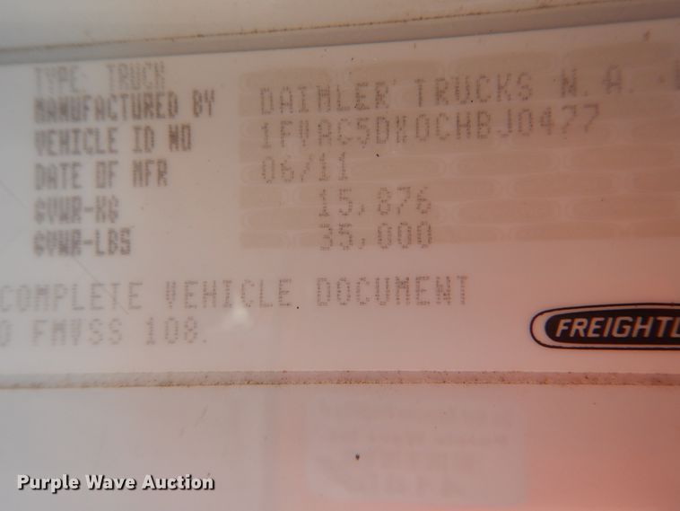 image for item DJ8623 2012 Freightliner Business Class M2  refuse truck