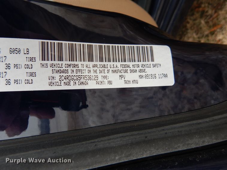 image for item GG9387 2015 Dodge Grand Caravan  van