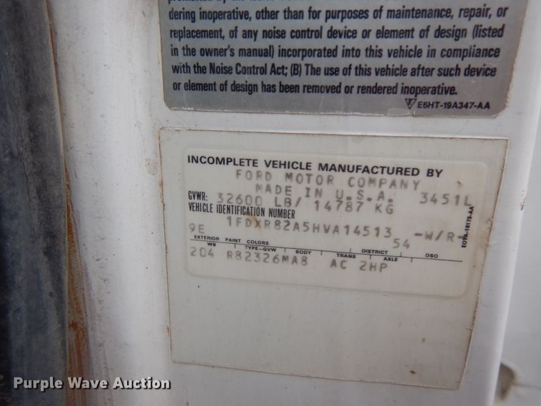 image for item GK9700 1987 Ford L8000  dump truck