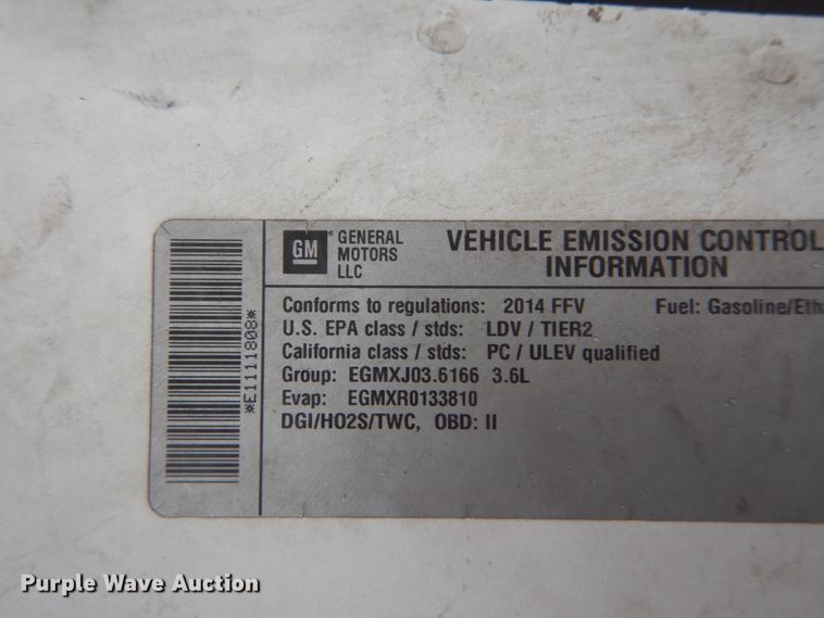 image for item GT9547 2014 Chevrolet Impala Police