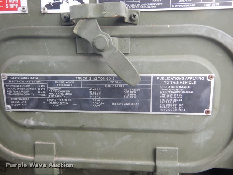 image for item GT9564 2002 Am General M35A3  flatbed truck