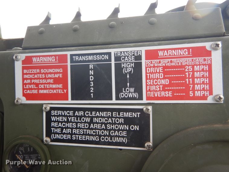 image for item GT9564 2002 Am General M35A3  flatbed truck