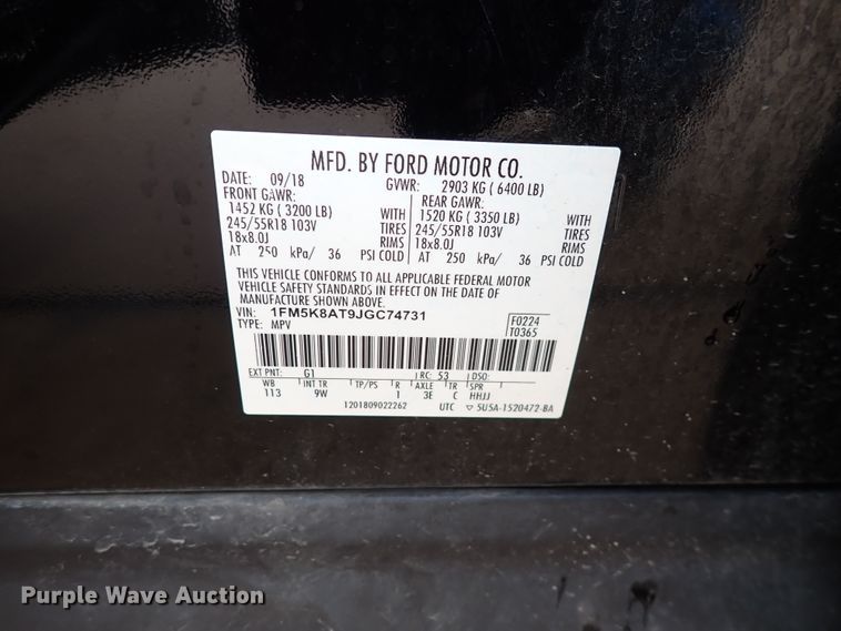 image for item HC9889 2018 Ford Explorer Police Interceptor  SUV