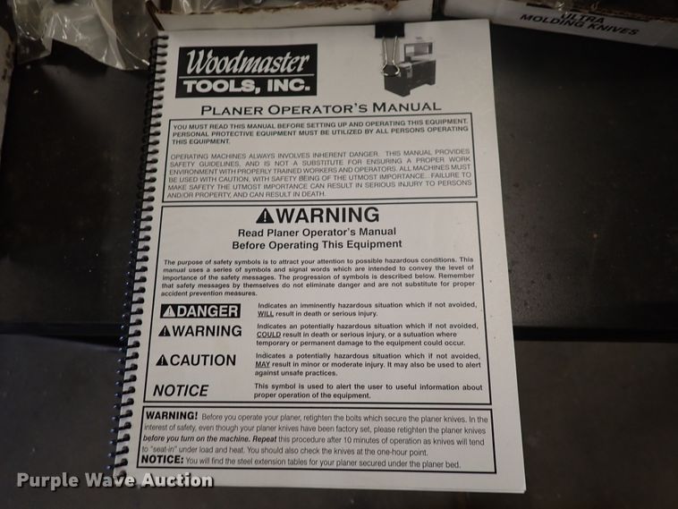 image for item HC9919 Woodsmaster W-725 planer