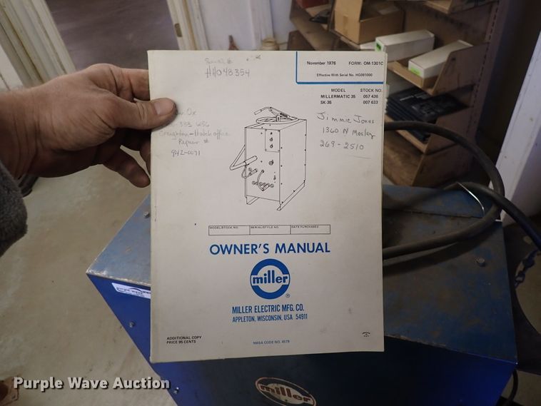 image for item HC9927 Miller Miller Matic 35 welder