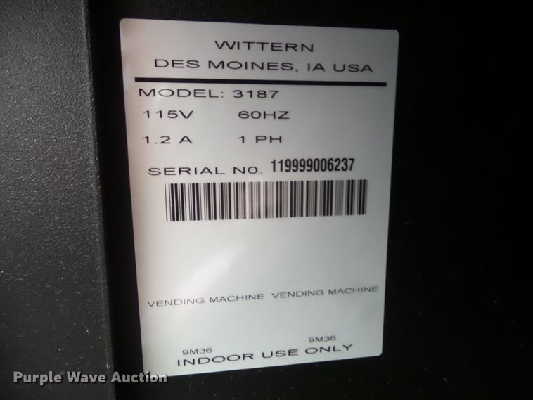 image for item HF9736 Wittern 3187  refrigerated vending machine