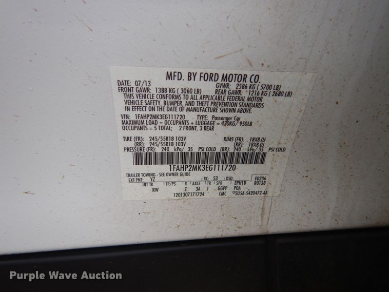 image for item HS9871 2014 Ford Taurus Police