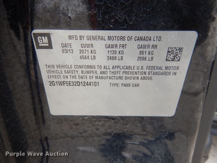 image for item HS9872 2013 Chevrolet Impala