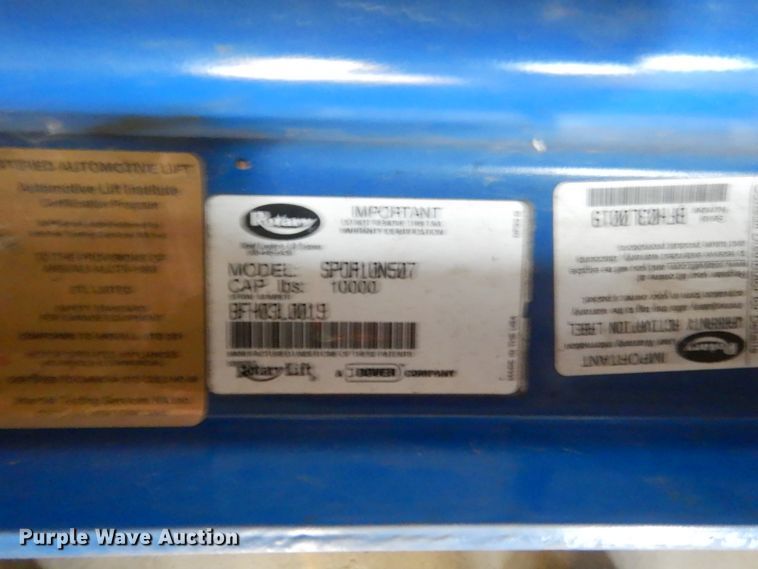 image for item HS9898 Rotary SPOA10N507 two post automotive lift