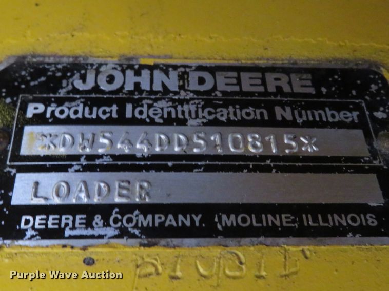 image for item HV9630 1986 John Deere 544D  wheel loader